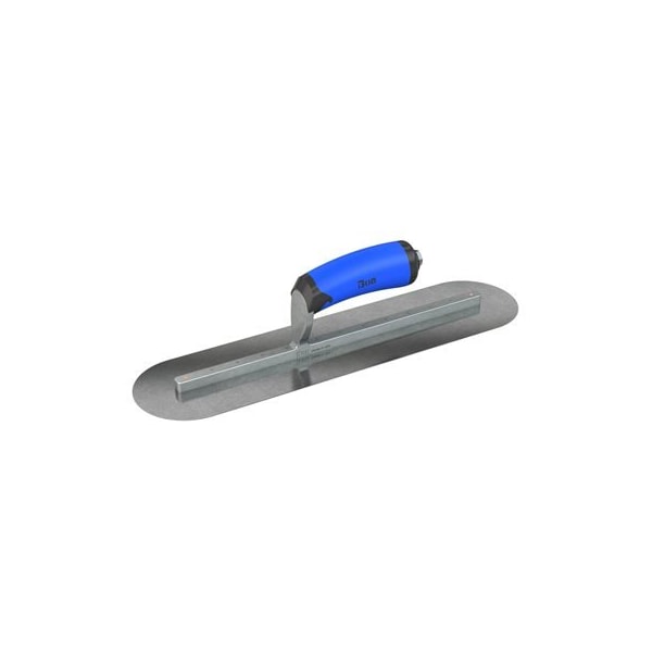 Carbon Steel Finishing Trowel - Round End - 16" x 4-1/2" with Camel Back Wood Handle